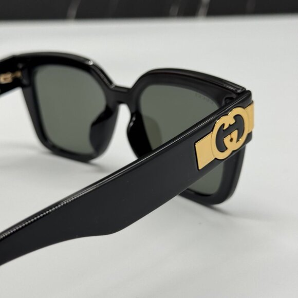 NEW GG1690SK 001 GUCCI SUNGLASSES SHINY BLACK WOMEN EYEWEAR GUCCI - Picture 10 of 15